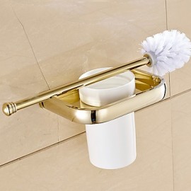 Toilet Brush Holder, 1 pc Modern Contemporary Brass Toilet Brushes & Holders Bathroom