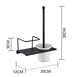 Toilet Brush Holder, 1pc High Quality Modern Metal Toilet Brush Holder Wall Mounted
