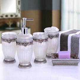 Bathroom Accessory Set, 1set Contemporary Resin Bathroom Accessory Set Bathroom