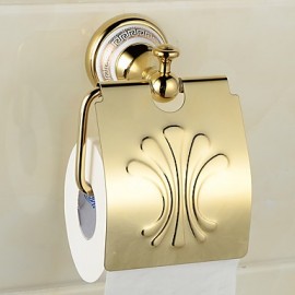 Toilet Paper Holders, 1 pc Neoclassical Brass Toilet Paper Holders Bathroom