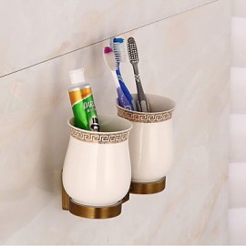 Toothbrush Holder, 1 pc Archaistic Copper Toothbrush Holder Bathroom