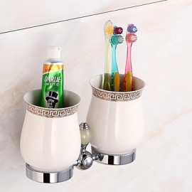 Toothbrush Holder, 1pc High Quality Modern Metal Toothbrush Holder Wall Mounted
