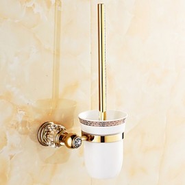Toilet Brush Holder, 1 pc Neoclassical Zinc Alloy Toilet Brush Holder Bathroom