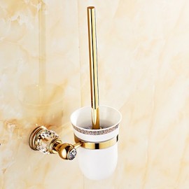 Toilet Brush Holder, 1 pc Neoclassical Zinc Alloy Toilet Brush Holder Bathroom