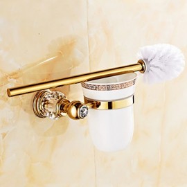 Toilet Brush Holder, 1 pc Neoclassical Zinc Alloy Toilet Brush Holder Bathroom
