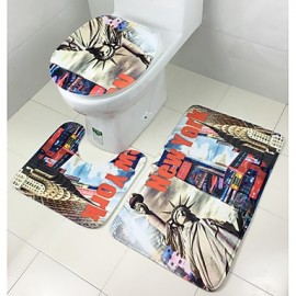 Mats & Rugs, 1pc Traditional Bath Rugs Polyester Contemporary Bathroom Easy to clean