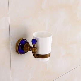 Toothbrush Holder, 1pc High Quality Antique Brass Toothbrush Holder Wall Mounted