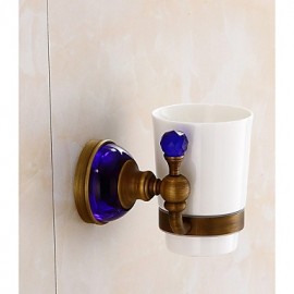 Toothbrush Holder, 1pc High Quality Antique Brass Toothbrush Holder Wall Mounted