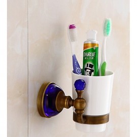 Toothbrush Holder, 1pc High Quality Antique Brass Toothbrush Holder Wall Mounted