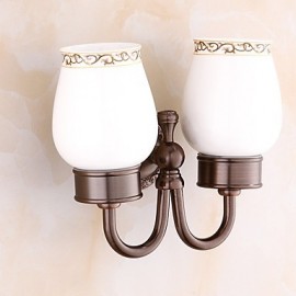 Toothbrush Holder, 1 pc Vintage Style Ceramic Toothbrush Holder Bathroom