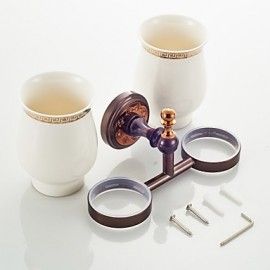 Toothbrush Holder, 1 pc Neoclassical Brass Toilet Brush Holder Bathroom