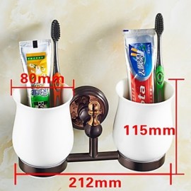 Toothbrush Holder, 1 pc Neoclassical Brass Toilet Brush Holder Bathroom