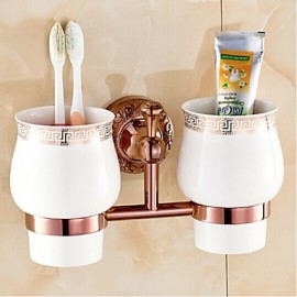 Toothbrush Holder, 1 pc Neoclassical Brass Zinc Alloy Toothbrush Holder Bathroom