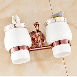 Toothbrush Holder, 1 pc Neoclassical Brass Zinc Alloy Toothbrush Holder Bathroom