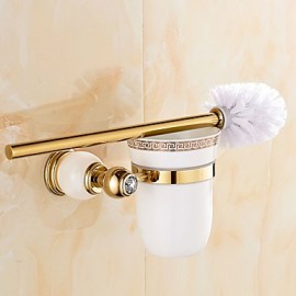 Toilet Brush Holder, 1 pc Contemporary Brass Toilet Brush Holder Bathroom