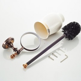 Toilet Brush Holder, 1 pc Neoclassical Brass Toilet Brush Holder Bathroom