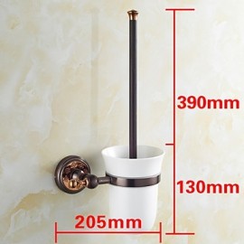 Toilet Brush Holder, 1 pc Neoclassical Brass Toilet Brush Holder Bathroom