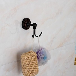 Robe Hooks, Neoclassical Hooks Brass Non Skid Floral Mini Medium Foam