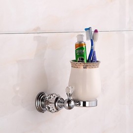 Toothbrush Holder, 1 pc Crystal Brass Toothbrush Holder Bathroom