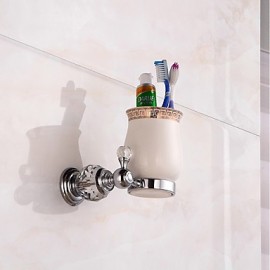 Toothbrush Holder, 1 pc Crystal Brass Toothbrush Holder Bathroom