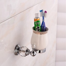 Toothbrush Holder, 1 pc Crystal Brass Toothbrush Holder Bathroom