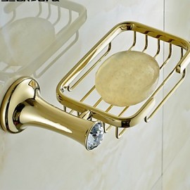 Soap Dishes, 1 pc High Quality Contemporary Brass Crystal Soap Dishes & Holders - Bathroom