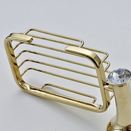 Soap Dishes, 1 pc High Quality Contemporary Brass Crystal Soap Dishes & Holders - Bathroom
