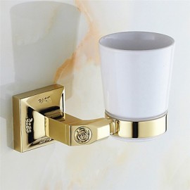 Towel Bars, 1 pc Neoclassical Brass Toilet Brush Holder Bathroom