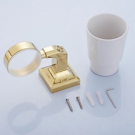 Towel Bars, 1 pc Neoclassical Brass Toilet Brush Holder Bathroom