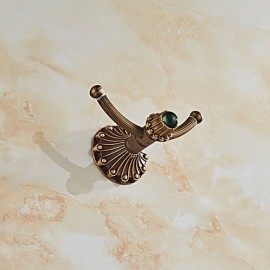 Robe Hooks, Archaistic Hooks Brass Non Skid Floral Round Shape 0.5mm Foam