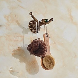 Robe Hooks, Archaistic Hooks Brass Non Skid Floral Round Shape 0.5mm Foam