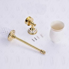 Toilet Brush Holder, 1 pc Neoclassical Brass Toilet Brush Holder Bathroom