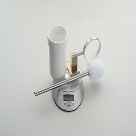 Towel Bars, 1pc High Quality Neoclassical Metal Toilet Brush Holder Wall Mounted