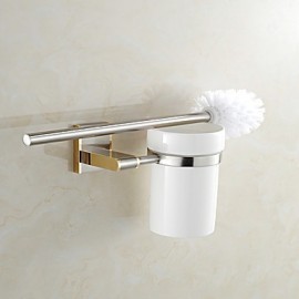 Towel Bars, 1pc High Quality Neoclassical Metal Toilet Brush Holder Wall Mounted