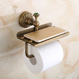 Toilet Paper Holders, 1 pc Neoclassical Brass Toilet Paper Holder Bathroom