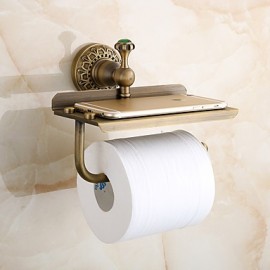 Toilet Paper Holders, 1 pc Neoclassical Brass Toilet Paper Holder Bathroom