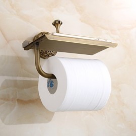 Toilet Paper Holders, 1 pc Neoclassical Brass Toilet Paper Holder Bathroom