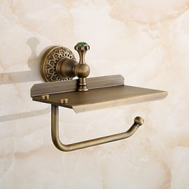 Toilet Paper Holders, 1 pc Neoclassical Brass Toilet Paper Holder Bathroom