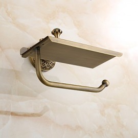Toilet Paper Holders, 1 pc Neoclassical Brass Toilet Paper Holder Bathroom