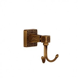 Robe Hooks, Archaistic Hooks Brass Pattern Irregular