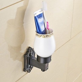 Toothbrush Holder, 1pc High Quality Vintage Metal Toothbrush Holder Wall Mounted