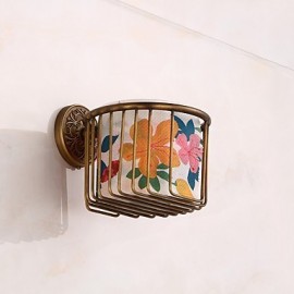 Toilet Paper Holders, 1 pc Archaistic Brass Toilet Paper Holder Bathroom