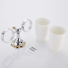 Toothbrush Holder, 1 pc Contemporary Brass Toothbrush Holder Bathroom