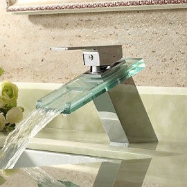 Centerset Single Handle One Hole in Chrome Bathroom Sink Tap