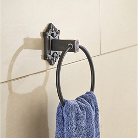 Towel Bars, 1 pc Neoclassical Zinc Alloy Towel Bar Bathroom