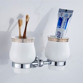 Towel Bars, 1 pc Contemporary Brass Toothbrush Holder Bathroom