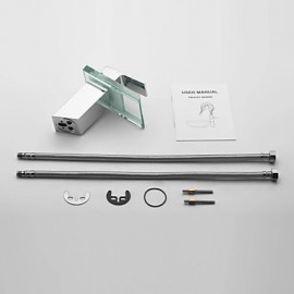 Centerset Single Handle One Hole in Chrome Bathroom Sink Tap