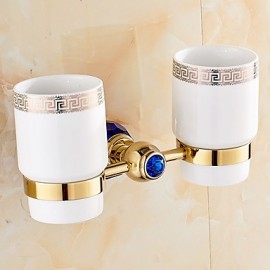 Toothbrush Holder, 1 pc Neoclassical Brass Toilet Brush Holder Bathroom