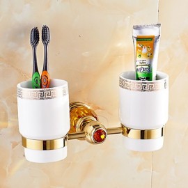 Toothbrush Holder, 1 pc Neoclassical Brass Toilet Brush Holder Bathroom