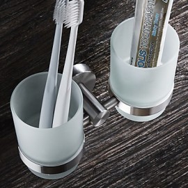 Toothbrush Holder, 1 pc Modern Stainless Steel Toothbrush Holder Bathroom